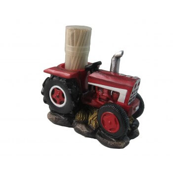 3.5" Red Tractor Toothpick Holder 